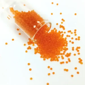 Dökme Cam Kum Boncuk (11/0) 2 mm - 20 Gram - Şeffaf Turuncu - BNC016