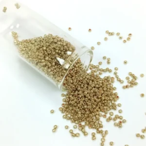 Dökme Cam Kum Boncuk (11/0) 2 mm - 20 Gram - Altın - BNC024