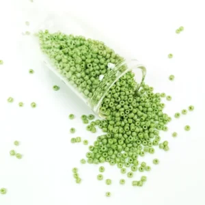 Dökme Cam Kum Boncuk (11/0) 2 mm - 60 Gram - Açık Yeşil - BNC038