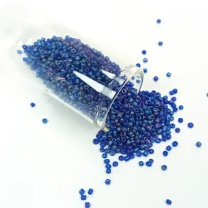 Dökme Cam Kum Boncuk (11/0) 2 mm - 60 Gram - Koyu Mavi - BNC052