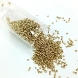 Dökme Cam Kum Boncuk (11/0) 2 mm - 60 Gram - Altın - BNC059