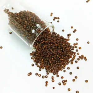 Dökme Cam Kum Boncuk (11/0) 2 mm - 60 Gram - Çok Koyu Turuncu - BNC064