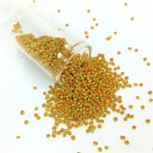 Dökme Cam Kum Boncuk (11/0) 2 mm - 60 Gram - Sarı Turuncu - BNC066