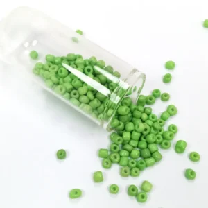 Dökme Cam Kum Boncuk Büyük Boy (6/0) 4 mm - 20 Gram - Yeşil - BNC072