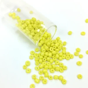 Dökme Cam Kum Boncuk Büyük Boy (6/0) 4 mm - 20 Gram - Sarı - BNC090