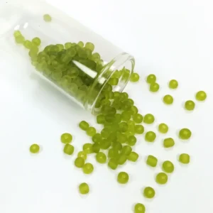 Dökme Cam Kum Boncuk Büyük Boy (6/0) 4 mm - 20 Gram - Şeffaf Mat Yeşil - BNC092