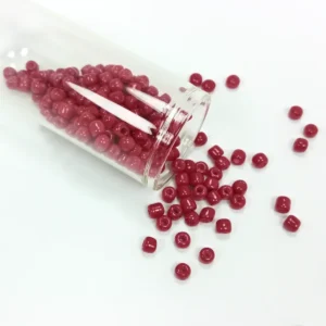 Dökme Cam Kum Boncuk Büyük Boy (6/0) 4 mm - 20 Gram - Bordo - BNC097