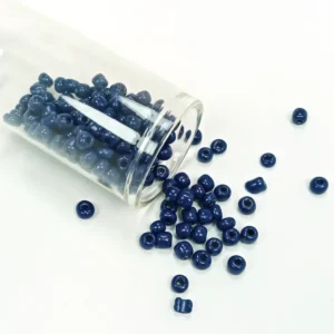 Dökme Cam Kum Boncuk Büyük Boy (6/0) 4 mm - 20 Gram - Lacivert - BNC098