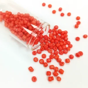 Dökme Cam Kum Boncuk Büyük Boy (6/0) 4 mm - 20 Gram - Turuncu - BNC101