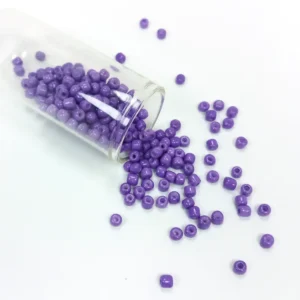 Dökme Cam Kum Boncuk Büyük Boy (6/0) 4 mm - 60 Gram - Mor - BNC116