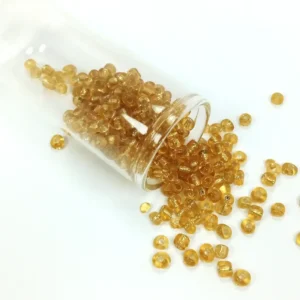 Dökme Cam Kum Boncuk Büyük Boy (6/0) 4 mm - 60 Gram - Şeffaf Bal - BNC119