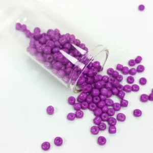 Dökme Cam Kum Boncuk Büyük Boy (6/0) 4 mm - 60 Gram - Koyu Eflatun - BNC123