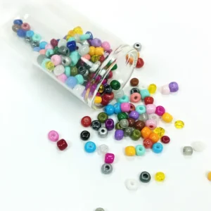 Dökme Cam Kum Boncuk Büyük Boy (6/0) 4 mm - 60 Gram - Karışık Renkli - BNC132