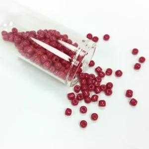 Dökme Cam Kum Boncuk Büyük Boy (6/0) 4 mm - 60 Gram - Bordo - BNC133