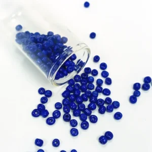 Dökme Cam Kum Boncuk Büyük Boy (6/0) 4 mm - 60 Gram - Koyu Mavi - BNC139
