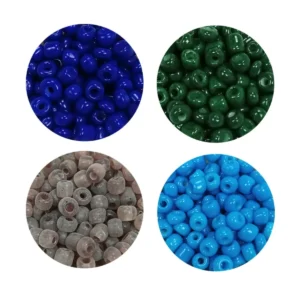 Dökme Cam Kum Boncuk Büyük Boy (6/0) 4 mm - 4 Renk - Toplam 80 Gram - BNC415