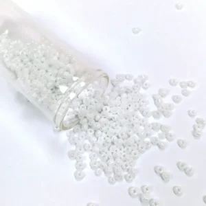 Dökme Cam Kum Boncuk (8/0) 3 mm - 20 Gram - İnci Beyaz - BNC145