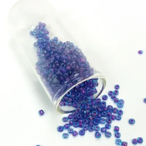 Dökme Cam Kum Boncuk (8/0) 3 mm - 20 Gram - Şeffaf Mavi - BNC149