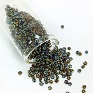 Dökme Cam Kum Boncuk (8/0) 3 mm - 20 Gram - Alacalı Renk - BNC151