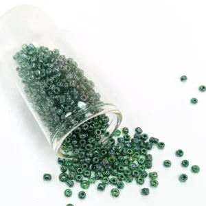 Dökme Cam Kum Boncuk (8/0) 3 mm - 20 Gram - Parlak Yeşil - BNC162