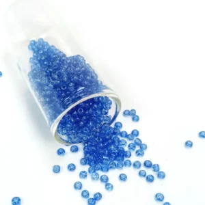 Dökme Cam Kum Boncuk (8/0) 3 mm - 20 Gram - Şeffaf Açık Mavi - BNC163