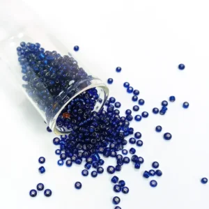 Dökme Cam Kum Boncuk (8/0) 3 mm - 20 Gram - Şeffaf Lacivert - BNC166