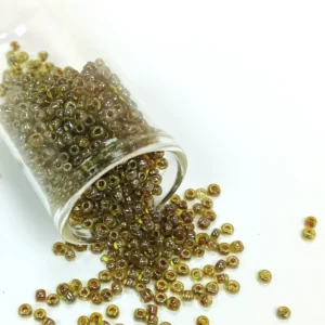 Dökme Cam Kum Boncuk (8/0) 3 mm - 20 Gram - Yeşil Siyah - BNC182