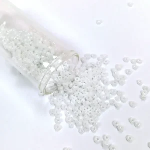 Dökme Cam Kum Boncuk (8/0) 3 mm - 60 Gram - İnci Beyaz - BNC186