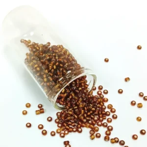 Dökme Cam Kum Boncuk (8/0) 3 mm - 60 Gram - Şeffaf Kahve - BNC198