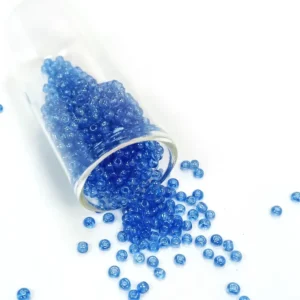 Dökme Cam Kum Boncuk (8/0) 3 mm - 60 Gram - Şeffaf Açık Mavi - BNC204