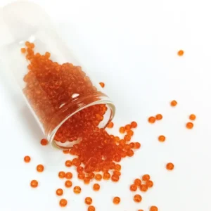 Dökme Cam Kum Boncuk (8/0) 3 mm - 60 Gram - Şeffaf Turuncu - BNC206