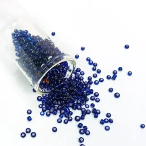 Dökme Cam Kum Boncuk (8/0) 3 mm - 60 Gram - Şeffaf Lacivert - BNC207