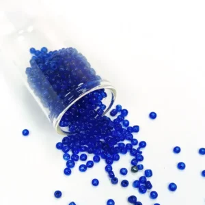 Dökme Cam Kum Boncuk (8/0) 3 mm - 60 Gram - Koyu Mavi - BNC219