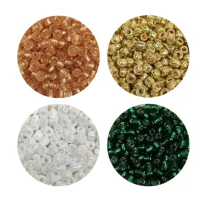 Dökme Cam Kum Boncuk (8/0) 3 mm - 4 Renk - Toplam 80 Gram - BNC416