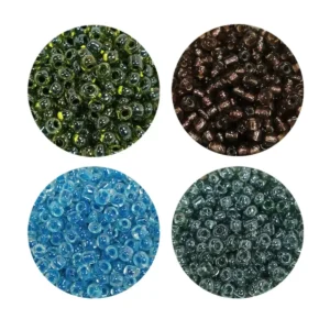 Dökme Cam Kum Boncuk (8/0) 3 mm - 4 Renk - Toplam 80 Gram - BNC423