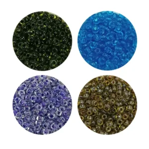 Dökme Cam Kum Boncuk (8/0) 3 mm - 4 Renk - Toplam 80 Gram - BNC425