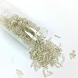 Uzun Boru Kesme Boncuk Çap 2mm Uzunluk 10 mm - 20 Gram - Gümüş - BNC232