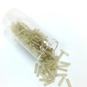 Uzun Boru Kesme Boncuk Çap 2mm Uzunluk 10 mm - 20 Gram - Şeffaf Bej - BNC237
