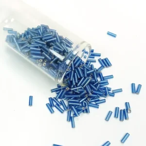 Uzun Boru Kesme Boncuk Çap 2mm Uzunluk 10 mm - 20 Gram - Mavi - BNC242