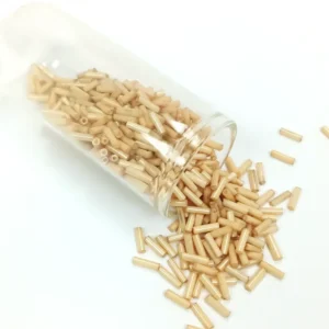 Uzun Boru Kesme Boncuk Çap 2mm Uzunluk 10 mm - 60 Gram - Koyu Krem - BNC268
