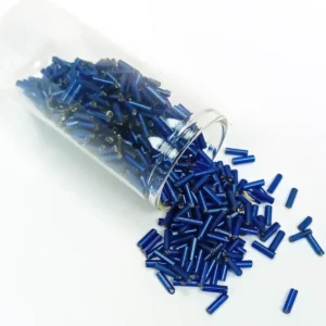 Uzun Boru Kesme Boncuk Çap 2mm Uzunluk 10 mm - 60 Gram - Lacivert - BNC272