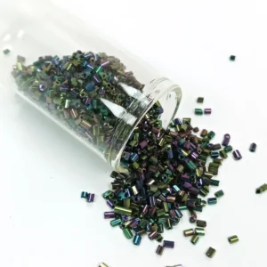 Kesme Cam Boncuk 2mm - 20 Gram - Parlak Alacalı -BNC304