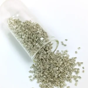 Kesme Cam Boncuk 2mm - 20 Gram - Parlak Gümüş -BNC328