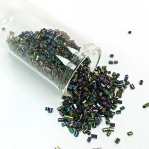 Kesme Cam Boncuk 2mm - 60 Gram - Parlak Alacalı - BNC352