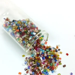 Kesme Cam Boncuk 2mm - 60 Gram - Karışık Renkli - BNC357