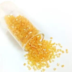 Kesme Cam Boncuk 2mm - 60 Gram - Şeffaf Koyu Sarı - BNC361