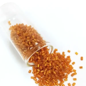 Kesme Cam Boncuk 2mm - 60 Gram - Şeffaf Koyu Turuncu - BNC375