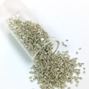 Kesme Cam Boncuk 2mm - 60 Gram - Parlak Gümüş - BNC376