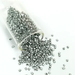 Kesme Cam Boncuk 2mm - 60 Gram - Mat Gümüş - BNC381