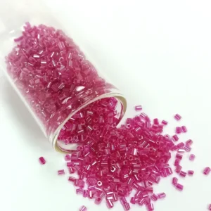 Kesme Cam Boncuk 2mm - 60 Gram - Şeffaf Koyu Pembe - BNC394